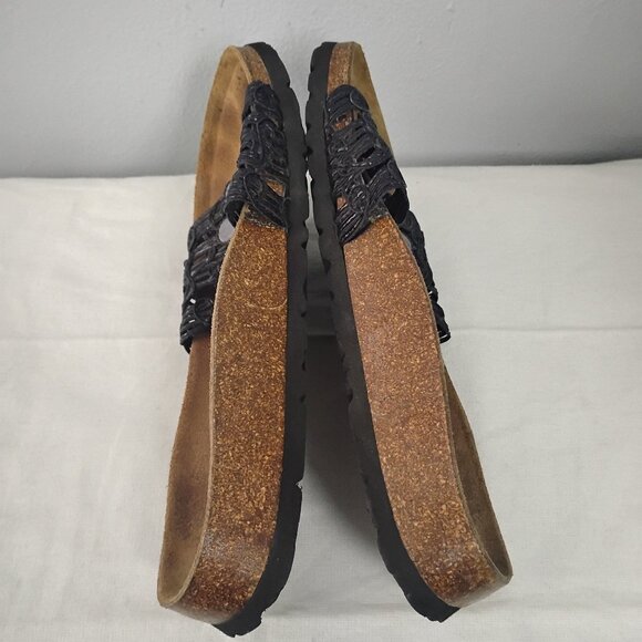❤️Lot 2 BIRKENSTOCK + FANTASY + Black Woven Fussbett Slip On Sandals 36 6.5 - Picture 9 of 11
